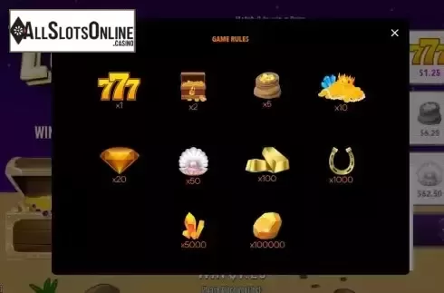 Pay Table screen