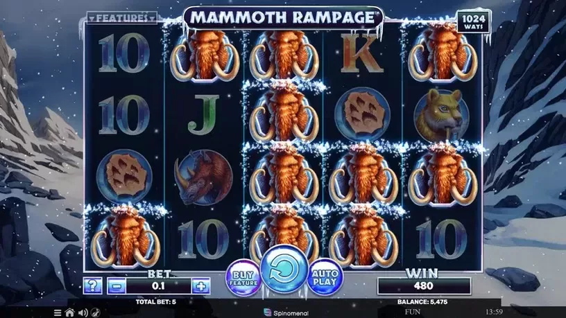 Mammoth Rampage slot screenshot 3