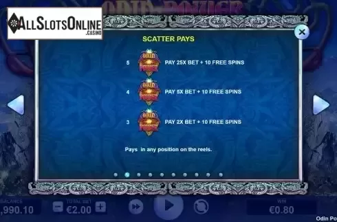 Scatter pays screen