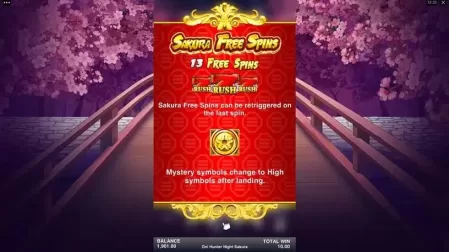 Oni Hunter Night Sakura slot screenshot 5