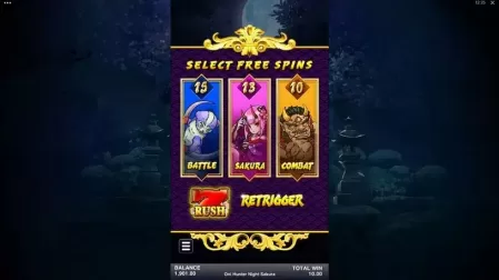 Oni Hunter Night Sakura slot screenshot 4