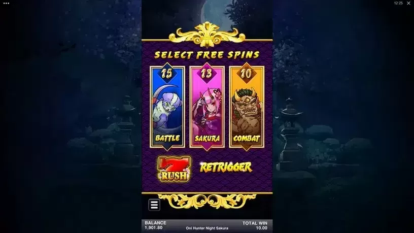 Oni Hunter Night Sakura slot screenshot 4