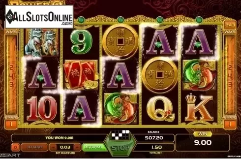 Win screen. Power Dragon from GameArt
