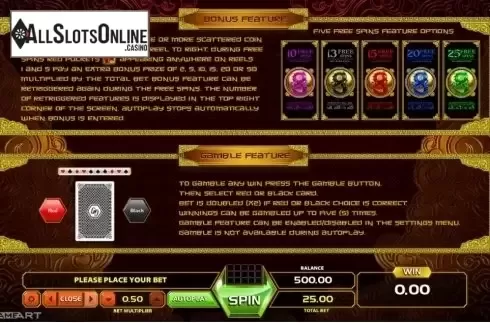 Paytable 2. Power Dragon from GameArt
