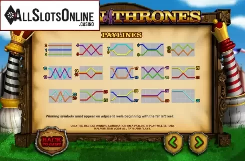 Screen4. Queen of Thrones from Leander Games