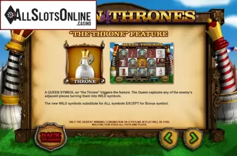 Screen5. Queen of Thrones from Leander Games