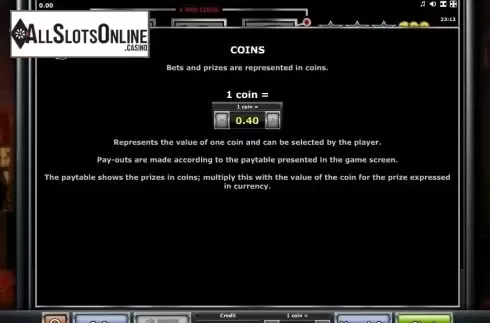 Paytable 1. Random Runner AWP® from Greentube