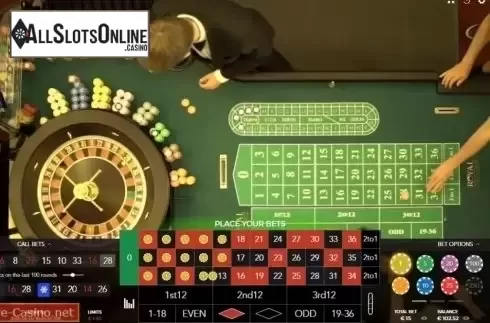 Game Screen. Royal Casino Authentic Roulette Live from Authentic Gaming