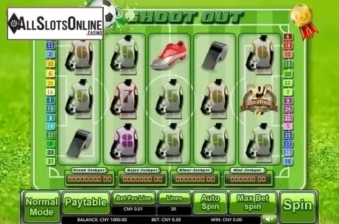 Reels screen. Shoot Out from Aiwin Games