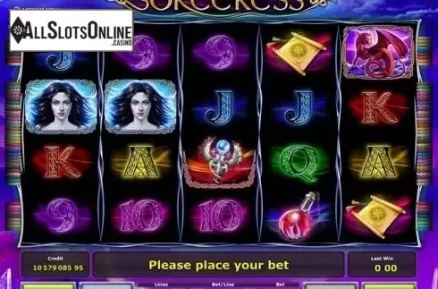 Screen 1. Sorceress from Greentube