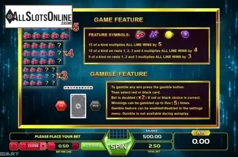 Paytable 2. Storming Flame from GameArt