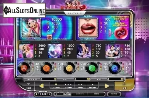 Paytable. Studio 69 from Oryx