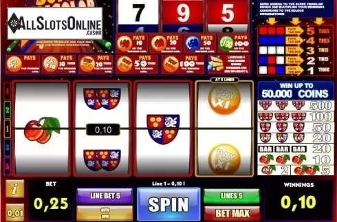Screen 2. Super Tricolor from iSoftBet