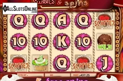 Scatter screen. Sweets & Spins from MultiSlot