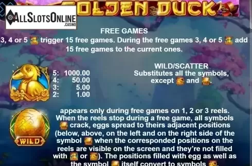 Game Features screen