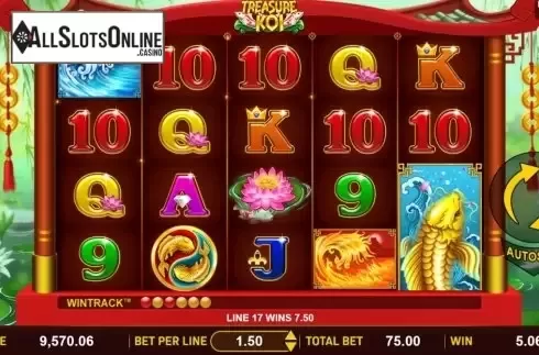 Win screen 2. Treasure Koi from Aspect Gaming