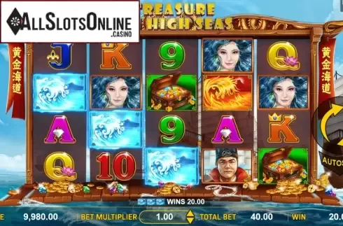 Win Screen. Treasure on High Seas from Aspect Gaming