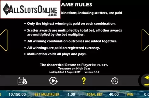 Rules 2. Treasure on High Seas from Aspect Gaming
