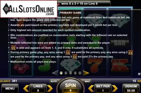 Features. Triple Treasures from Spin Games