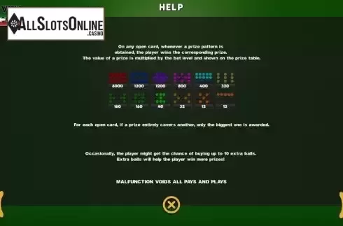 Game Rules screen