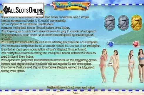 Free Spins. Volley Beauties from SimplePlay