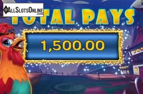 Total win screen. Wealthy Chicken from Aspect Gaming