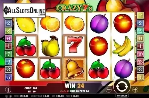 Win Screen . Wild Sevens from Pragmatic Play