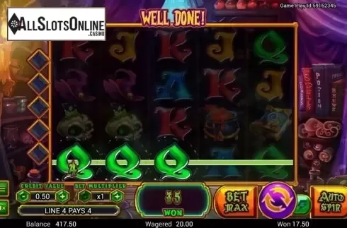 Win Screen. Wild Wild Witch from Swintt
