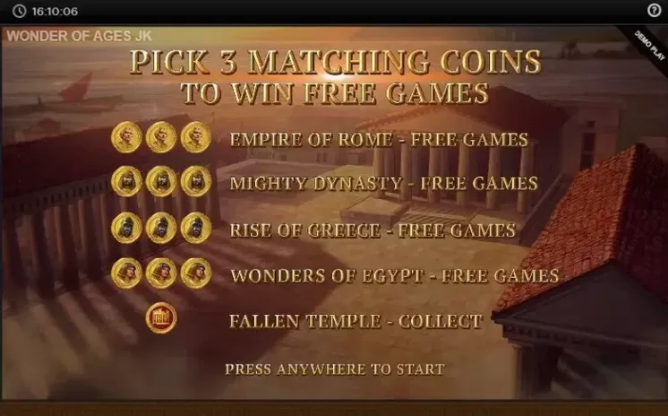 Wonder of Ages slot screenshot 3