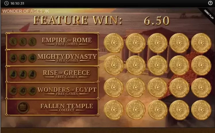 Wonder of Ages slot screenshot 2