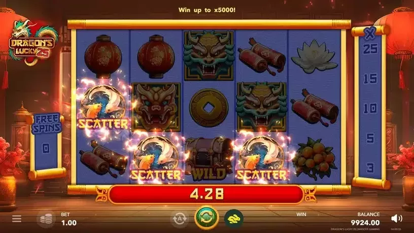 Dragon's Lucky 25 slot screenshot 4