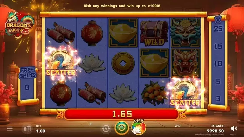 Dragon's Lucky 25 slot screenshot 2