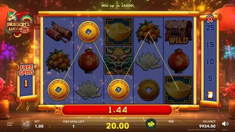 Dragon's Lucky 25 slot screenshot 5