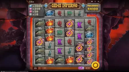 Gems Inferno Megaways slot screenshot 1