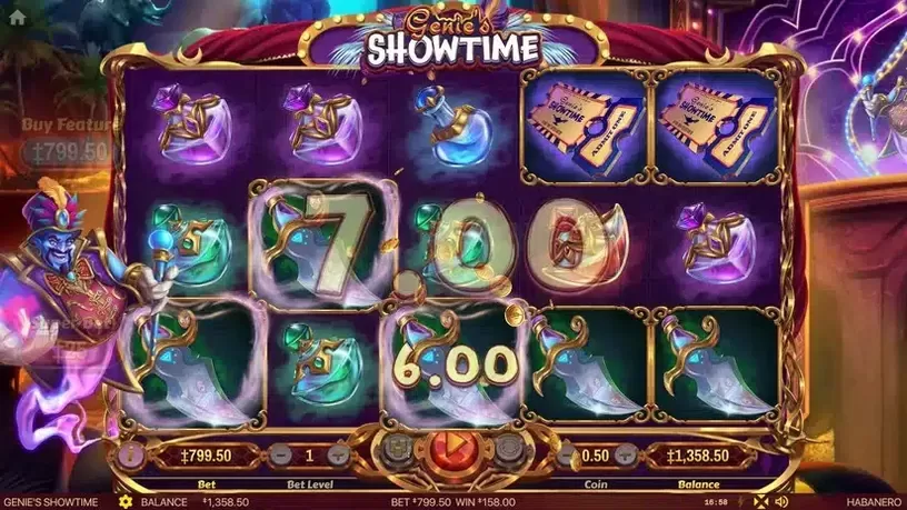 Genie's Showtime slot screenshot 4