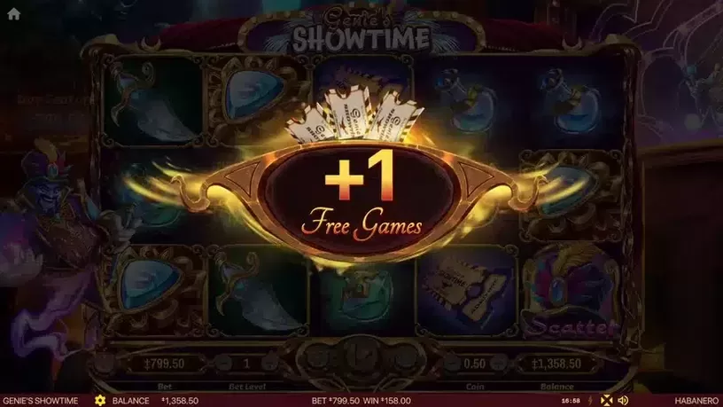 Genie's Showtime slot screenshot 6