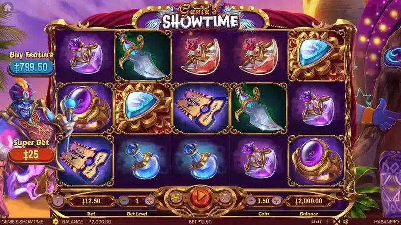 Genie's Showtime slot screenshot 1