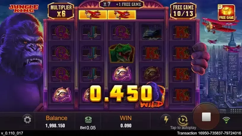 Jungle King slot screenshot 