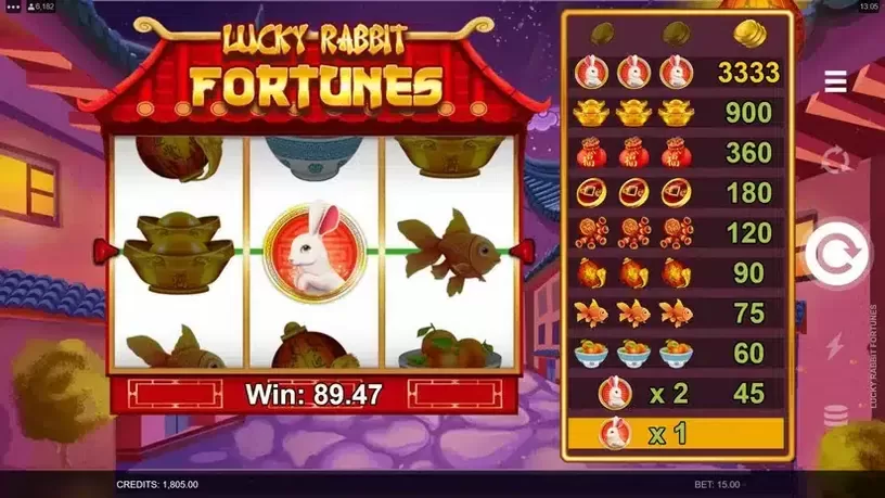 Lucky Rabbit Fortunes slot screenshot
