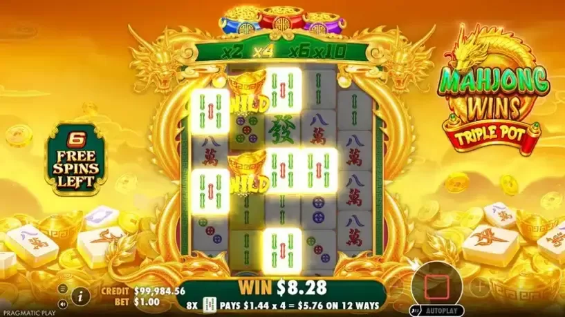 Mahjong Wins Triple Pot slot screenshot 