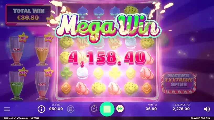 Milkshake XXXtreme slot screenshot 5