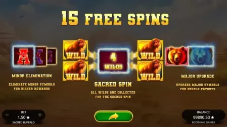 Sacred Buffalo slot screenshot 3
