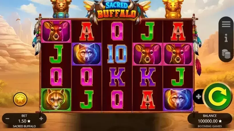 Sacred Buffalo slot screenshot 