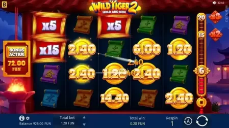 Wild Tiger 2 slot screenshot 4