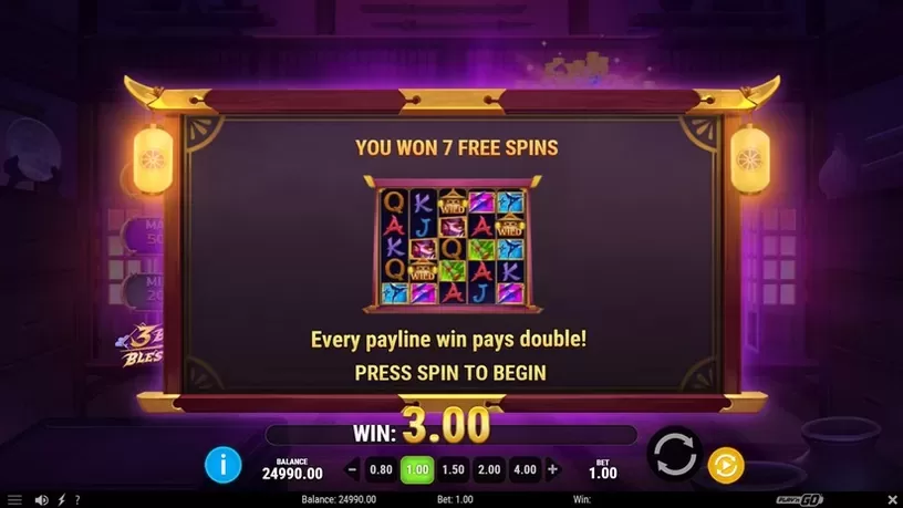 3 Blades & Blessings slot screenshot 3