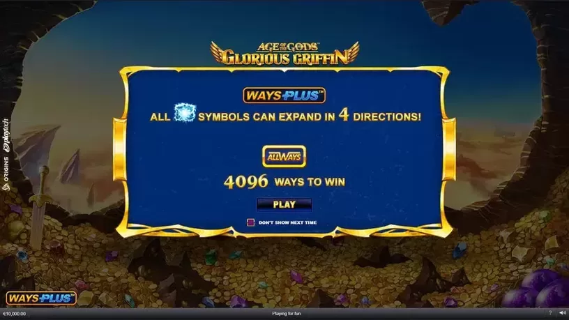 Age Of The Gods: Glorious Griffin slot screenshot 1
