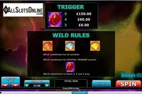 Screen4. Alchemist's Spell (Playtech) from Playtech