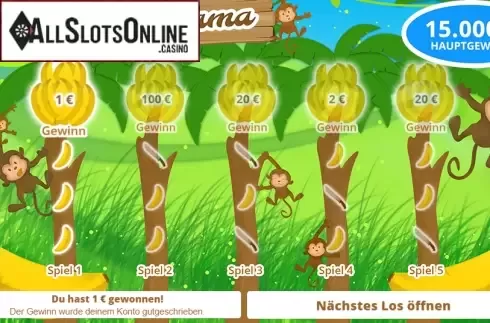 Win screen 1. Bananarama from Gluck Games