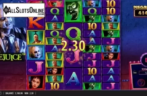 Win Screen. Beetlejuice Megaways from Barcrest