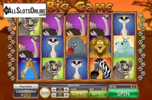 Game Workflow screen. Big Game from Genii